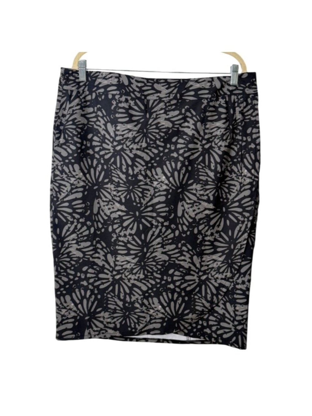 RipSkirt Hawaii Size XL Skirt Shibori Butterfly Charcoal Black Gray Length 3 NEW